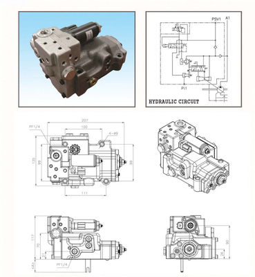 K3V112DTP-YT2K SK200-8 굴삭기 HANDOK 유압펌프 규제 기관 조립