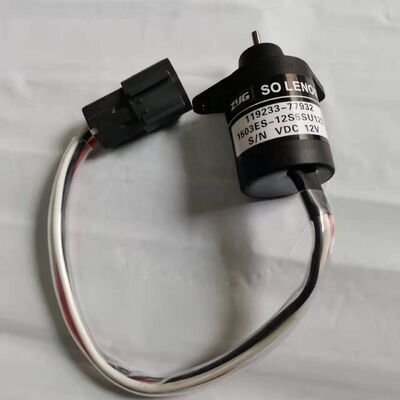 12V Engine Fuel Shut Off Stop Solenoid Valve 119233-77932 119233-77931 1503ES-12S5SUC12S for  Tractor Yanmar
