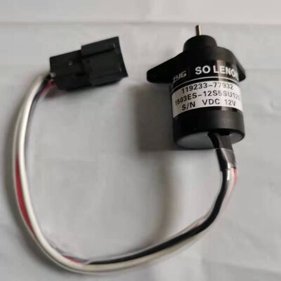 12V Engine Fuel Shut Off Stop Solenoid Valve 119233-77932 119233-77931 1503ES-12S5SUC12S for  Tractor Yanmar
