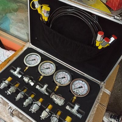 High Quality 4 Gauge Hydraulic Pressure Gauge Set For Excavator Hydraulic Pressure Measurement Kit